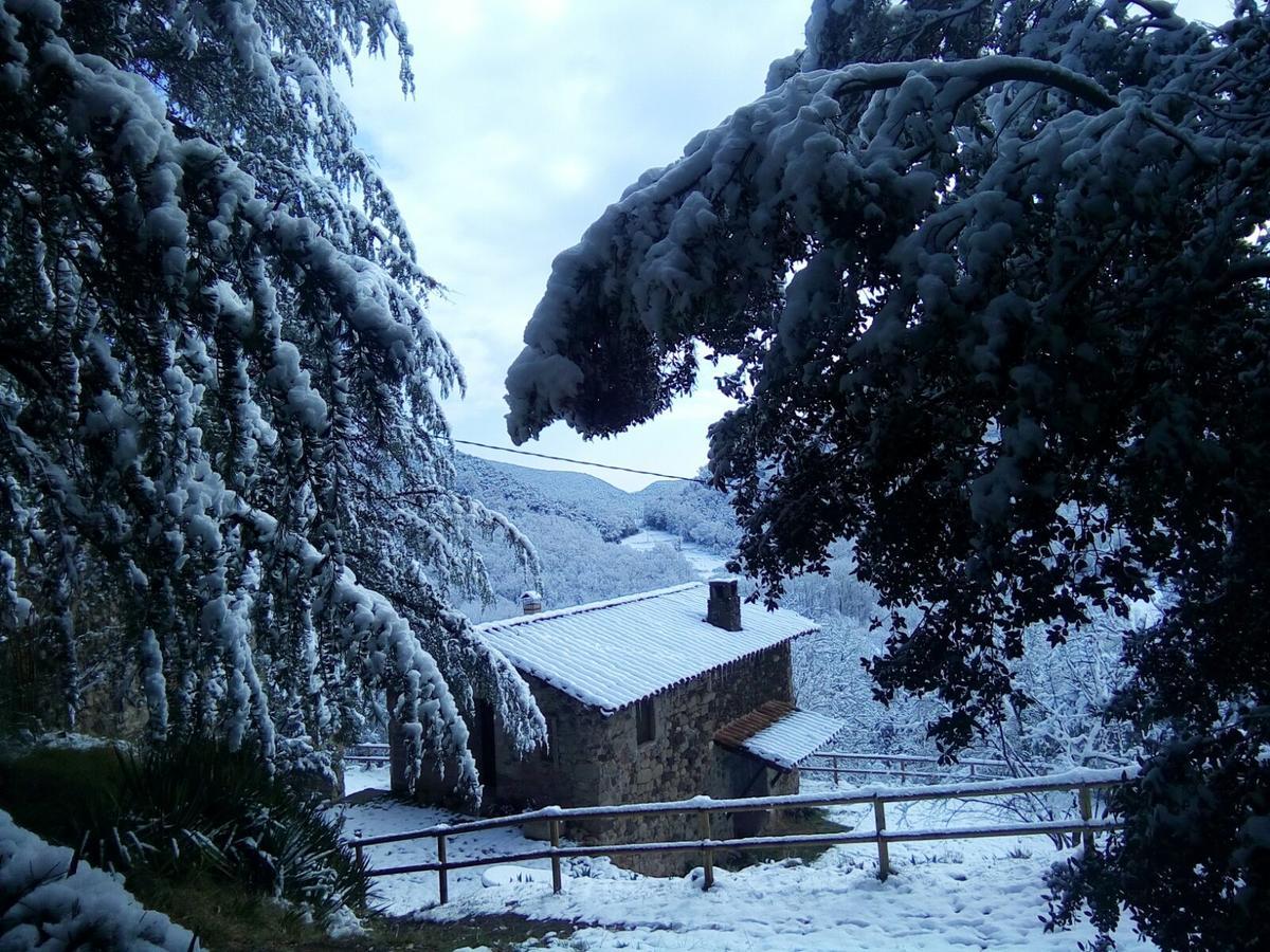 Mas Pardas Santa Pau Bagian luar foto